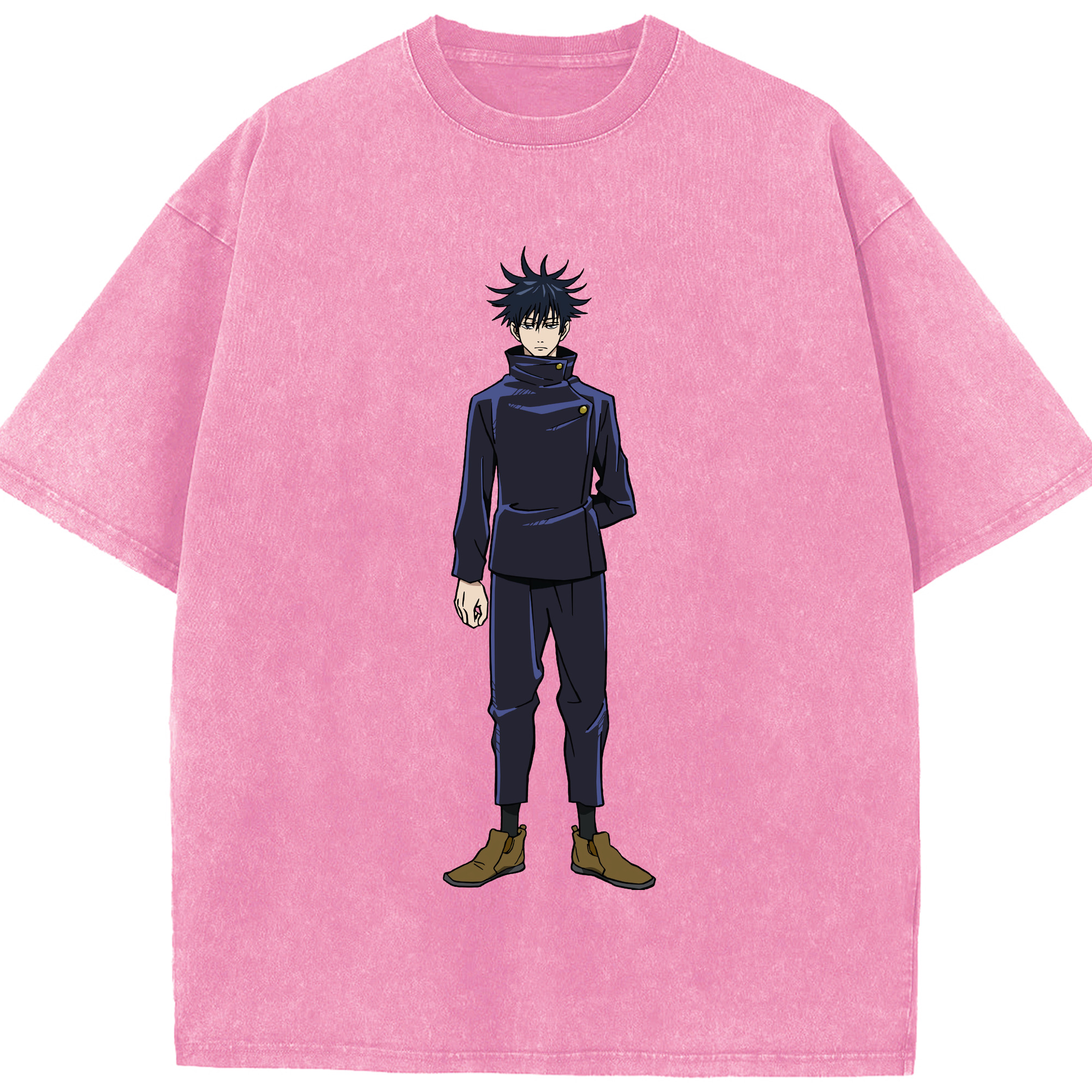 （画像用） 呪術廻戦 Jujutsu Kaisen 綿100% ヴィンテージ風 半袖Tシャツ（フロントプリント）